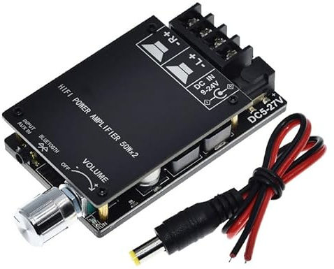 GERUI Bluetooth-Verstärkerplatinenmodul 2x50W Digital Stereo für Audio Amp Board Zweikanal-5V-27V für Audio Verstärker Modul Power Amplifier für Home Theater Lautsprecher mit HiFi-Filter