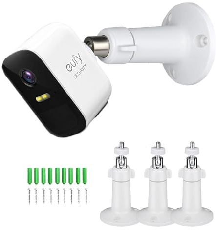 Soporte para cámara Eufy,soporte de pared para cámara EufyCam 2 Pro/2c Pro/2/2C/Eufy E/SoloCam S40,para Arlo/Ring/Wyze cámara, soporte de seguridad ajustable a 360 grados para uso interior y exterior