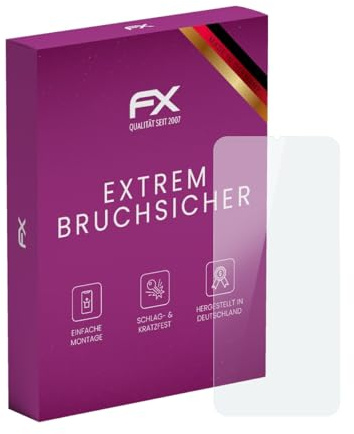 atFoliX Protection Écran Film de verre en plastique compatible avec Logicom Aero Verre film protecteur, 9H Hybrid-Glass FX Protection Écran en Verre trempé de plastique