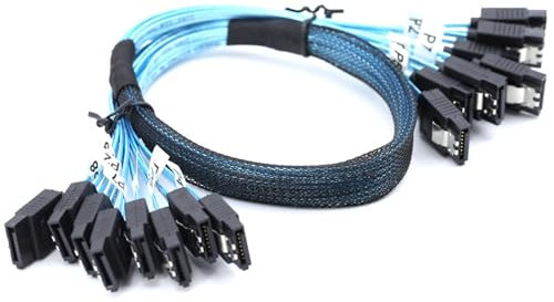 SATA3-zu-SATA3-Kabel mit 8 Anschlüssen, 6 Gbit/s, Schnittstellenkabel für interne Festplatten und RAIDs-Controller