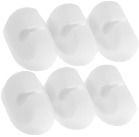 6pcs White Silicone Cable Clips Cord Organizer Holder