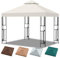 Toldo Pergola Recambio 3x3m, Pergolas de Jardin Cubierta de Repuesto de Gazebo Pabellón Exteriores, Doble Niveles Carpas para Exteriores con Orificios de Drenaje y Ventilación