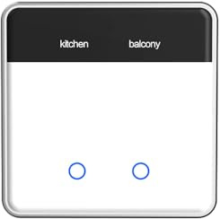 Yagusmart Zigbee - Interruptor de luz inteligente, interruptor de pantalla de etiquetas de bricolaje, funciona con control de aplicación/voz, requiere concentrador Tuya Zigbee y cable neutro (2