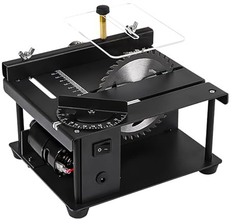 Croovepi Electric Table Saw - Precision Woodworking Machine,Woodworking and Metal Craft Table Saw with 7 Adjustable Precision Speed