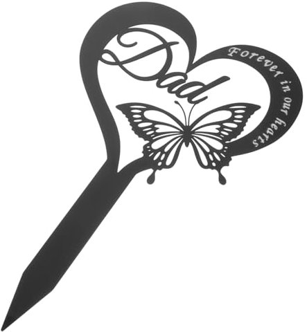 Levemolo Cimitero Decorazione Metallo Forma Di Cuore Per Giardino Targa Commemorativa Leggera e Resistente Per Memoria e Rispetto Ai Defunti Misure