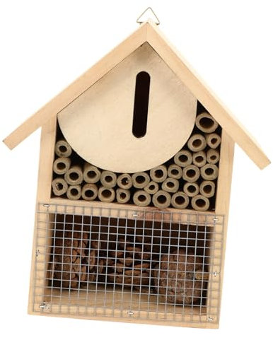 PRETYZOOM Hängendes Bienenhaus Aus Holz Insektenhaus Garten-accessoire Bienenstock Außenhütte Bienenhaus Für Garten Und Wanddekoration