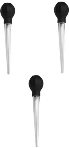 ABOOFAN 3pcs Kitchen Meat Injector Sauce Tube for Barbecue Seasoning Tool with Precision Measurement for Juicy Turkey and Meat for Roasting Grilling and Flavor Infusion