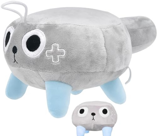 Dandy's World Plush, Pebble Plushies Toy, Soft Stuffed Animal Plush, Grey Doll Cute Plushies Pillow Home Stuffed Doll Bedroom Decor Halloween Christmas Birthday Gift for Kids and Adults,22 Cm