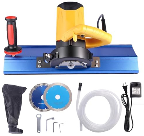 Tile Edge Beveling Tool with 16-Roller Base, 43° Angle Chamfer Machine with Water Cooling & Dust Bag, for Tiles, Paving Stones & Marble|Tile Cutter|Tile Saw
