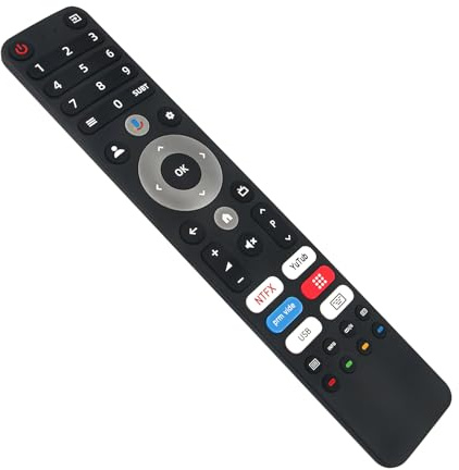 VINABTY Ersatz Sprach Fernbedienung Passend für OK LED TV OTV32GH-5023C | OTV32GF-5023C, OTV24GH-5023C, OTV40GF-5023C, OTV70GQU-5023C, OTV50AQU-5023C,OTV65AQU-5023C