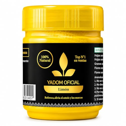 Inhalador Nasal Tailandia | Yadom | Fabricado con Hierbas, Plantas Naturales y Aceite de Mentol | Nueva Esencia de Limón con un Efecto Refrescante