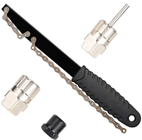 Javoryxh Herramienta De Látigo Cadena para Bicicletas Llaves Extractoras Piñones Casetes Bicicleta Llaves Extracción Anillo Bloqueo Látigo Cadena Bicicletas Duraderas