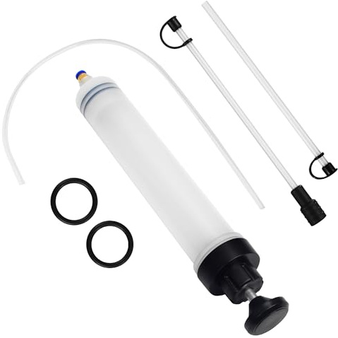 DUBUOZA 500ml Ölabsaugpumpe,Ölabsaugspritze mit Schlauch und Verlängerungsrohr, Flüssigkeitsabsaug- und Füllpumpe, Handpumpe, geeignet für Bremsflüssigkeit, Kühlmittel, Getriebeöl und Motoröl