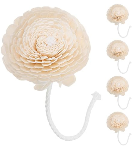 VALICLUD 5pezzi Diffusore di Aromi senza Fiamma Testa di Fiore e Corda di Cotone Diffusore di Oli Essenziali Fiori per Aromaterapia Decorazione Floreale per Casa Ufficio e Auto