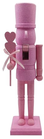 Figuras de Cascanueces, Soldado de corazón Coleccionable de 14.2 Pulgadas, Cascanueces de corazón de Madera, para Navidad, día de San Valentín, Vacaciones, estantes, Chimenea, Centro de Mesa