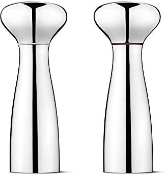 Georg Jensen GJ 069091 Salz und Pfeffermühle Set aus 2 Stück, Edelstahl, Stainless Steel, 22,7 x 24 x 1,7 cm
