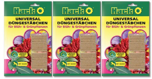 Hack Universal Düngestäbchen für alle Grün- und Blühpflanzen (60 Stück)