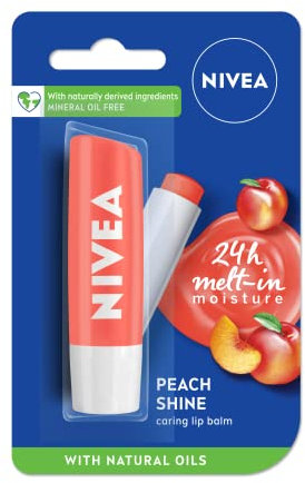 NIVEA Peach Shine Pflegende Lippenstift, 4,8g