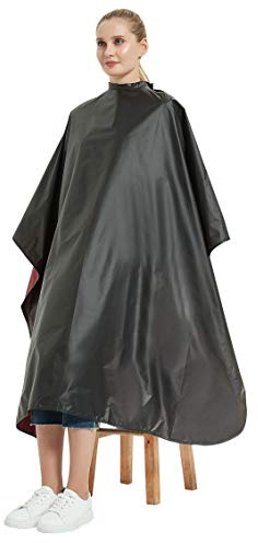 PERFEHAIR Allzweck-Styling Cape, Schwarzer Friseur Salon Umhang mit Hals-Klettverschluss, 137cm x 160cm, 184g
