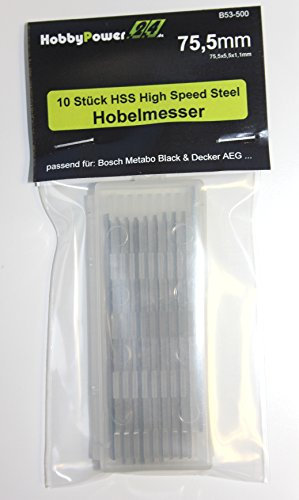 Lot de 10 HSS High Speed Steel Couteau réversible/Rabot 75,5 x 5,5 x 1,1 Convient pour FESTO FESTOOL REP 75/rep75