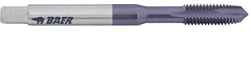 Baer Maschinengewindebohrer HSSE TIN M2 Form B Gewindeschneider - Größe M 2 x 0,4 - DIN 371 Maschinen Gewinde Bohrer - Gewindebohrer Gewindeschneid Profi