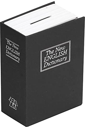 Coffre-fort pour Livre avec Serrure à Clé, Coffre-fort Portable pour Livre de Diversion, Faux Livre, Coffre-fort Caché, Conteneur Intérieur en Métal avec 2 Clés, Livre évidé avec Compartiment Secret C