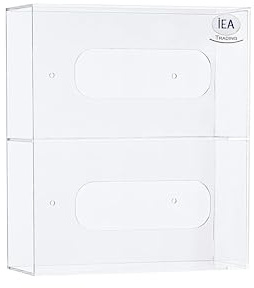 IEA Medical Handschuhspender 2 Fach, Handschuhhalter für Einweghandschuhe | Handschuhhalterung für Einmalhandschuhe, Wandhalterung Handschuhe