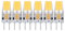 Hoopoocolor 6PCS GY6.35 Ampoule 5W, Blanc Chaud, Ampoule Petite Taille, Flux Lumineux 500LM Convient pour Suspension, Suspension, Lampe de Bureau, Lampe Accent Éclairage de Paysage