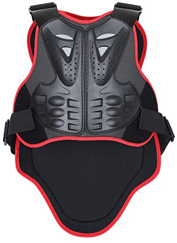 PELLOR Motorbike Armour Vest Chest Back Spine Chest Protector Anti-Fall Motorcycle Protective Gear Motocross Dirt Bike Body Guard Vest for Cycling Skiing Riding Skateboarding