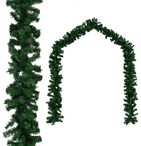 RONGQI Weihnachtsgirlande, PVC 10 m, Grün