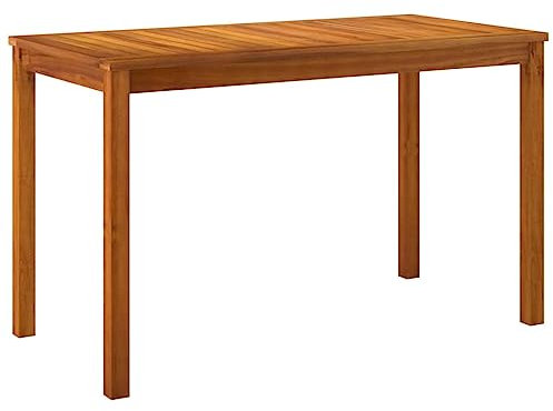 vidaXL Gartentisch, Garten Esstisch Holzrahmen, Tisch Holztisch für Outdoor, Terrassentisch Gartenmöbel, 110x55x67cm Massivholz Akazie