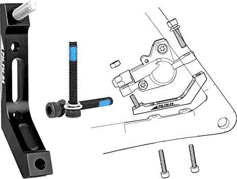 ZYNCUE Fahrrad-Scheibenbremssattel-Adapter, flache Montage auf Pfostenmontage, Rennrad-Zubehör, hinten, 140 mm