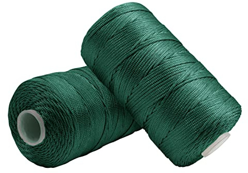 Uiopa Makramee Garn 1,5mm x 400m, Nylonschnur Bändchengarn für Häkeltasche, Häkelgarn Schmuckband Farbig für Häkeln, Stricken, Dekoration, DIY-Projekte