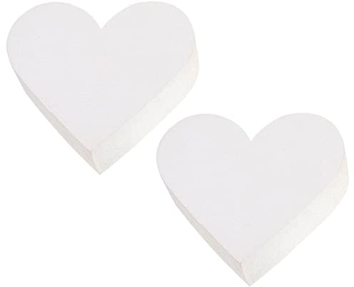 BESTonZON Herzförmiges Styropor Kuchenmodell 8 Zoll Schaumkuchen Dummy Für Hochzeit Geburtstag Torten Dekoration Übung DIY Backkuchen Modell