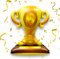 Trophée Ballon Champion, Coupe d'Or, Ballon en Forme de Trophée, Gonflable pour Réunions Sportives et Décorations Fête sur le Thème du Football et Basketball