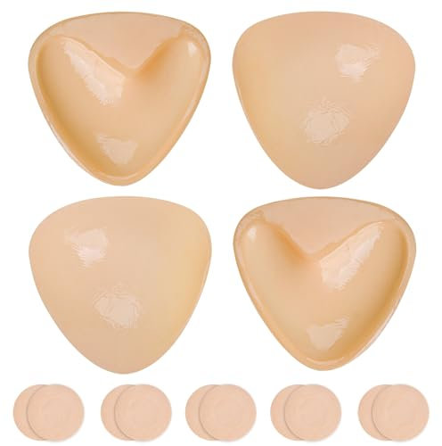 Soutien Gorge Adhesif, 6Pcs Soutien Gorge Invisible, Remonte Sein Adhesif, Soutien Gorge sans Bretelles Dos Nu, Réutilisable Silicone Push up Adhesif Coque Soutien Gorge des Cache