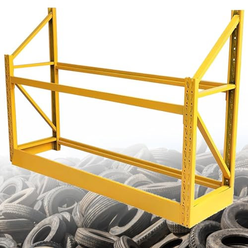 Lnlscle Wandmontierter Reifenständer, Hängender 2-stufiger Reifenhalter, Tragfähigkeit 300 Kg, Mehrfach-Reifenlagerregal Für Garagenwand-, Saison-, Wohnmobil- Und ATV-Reifen
