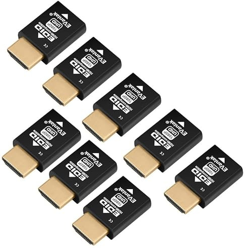Mini HDMI EDID Emulador Passthrough – 1920 x 1080 @ 59 Hz | Diseño compacto | Soporta interruptores HDMI, extensores, receptores AV, divisores de vídeo, 8 piezas