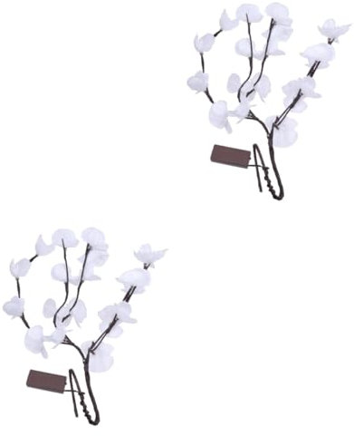 FUNOMOCYA 2stücke Chic Orchideen Licht Dekorative Zweiglampe Für Home Party Warmweiß Flexibel Und Batteriefrei Für Schlafzimmer Wohnzimmer Weihnachten Und Events
