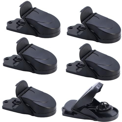 Pack of 6 Rodent Snap Traps - Quick and Effective Rat and Mouse Traps, Highly Sensitive, Easy to Set and Reusable, Plastic Design Ideal for Both Indoor and Outdoor Use, UK Mouse Control