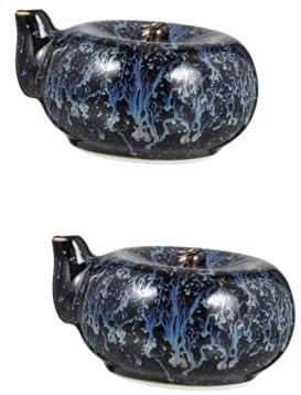 VILLCASE 2stücke Kalligraphie Wassertropfer Keramik Blauer Farbverlauf Ergonomisches Design Mahlen Von Und Wassertröpfchen Für Kalligrafie Und Malerei