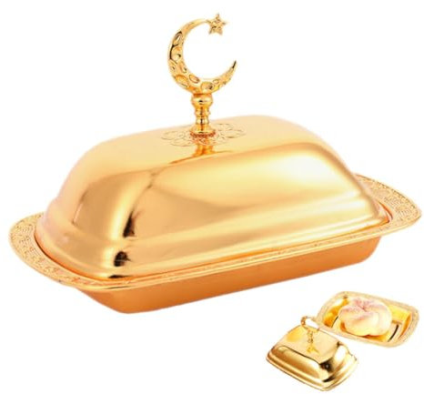 BEBEMOKO Mantequillera De Cocina Plato Con Tapa Para Queso y Soporte Para Almacenar Diseño Europeo