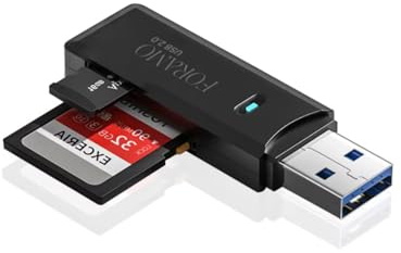 Kartenleser USB 2.0 Stick Card Reader SDHC SDXC MicroSD TF Adapter Speicherkarte (Schwarz - USB 2.0)