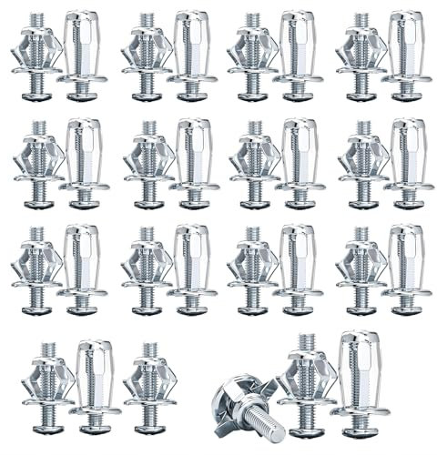 30 Stück Hohlraumdübel Metall, M6x25 Hohlwanddübel Expansion Nuts Verzinkt Gipskartondübel Dünne Befestigungen mit Schrauben für Befestigungen Rigipsplatten Gipskarton Holzspan