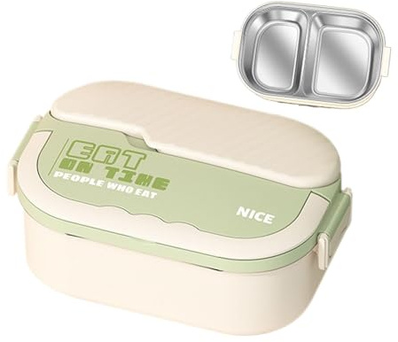 Qzdtue Insulated Stainless Steel Kids Lunch Box, Microwave- Leakproof Large Capacity Lunch Box for Adults, Perfect for Travel, Business Trips, and Work Lunches r for Business Trips