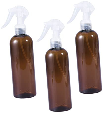Healeved 3pcs Round Shoulder Hair Bottle Spray Refillable Plastic Spray Bottles for Hair Dressing and Watering