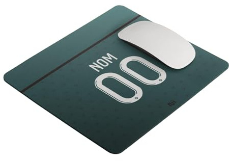 CS Tapis de Souris Gaming RC Lens, Design Maillot Extérieur 2024-2025, Personnalisable avec Nom et Numéro, Vert