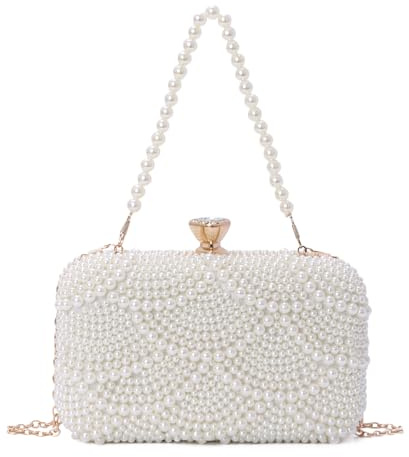 LHHMZ Damen Perle Kupplung Handtaschen, Perlen Abendtasche für Hochzeit Party Prom Formale Veranstaltungen