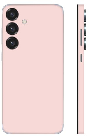 2 Pack Skin Wrap for Samsung Galaxy S25 Plus, Protective Film Phone Stickers Vinyl Decal Color Changing Cover for Mobile's Back, Camera, Frame (Pink)