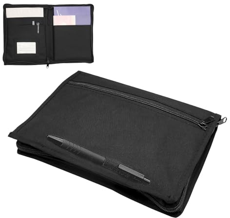 AMSGANK Fahrzeugmappe Dokumentenmappe Auto Handschuhfach Organizer Tragbarer Mehrzweck Bordmappe Auto mit Mehreren Taschen für Rechnungen, Karte Registrierung - 24 x 17,5 cm